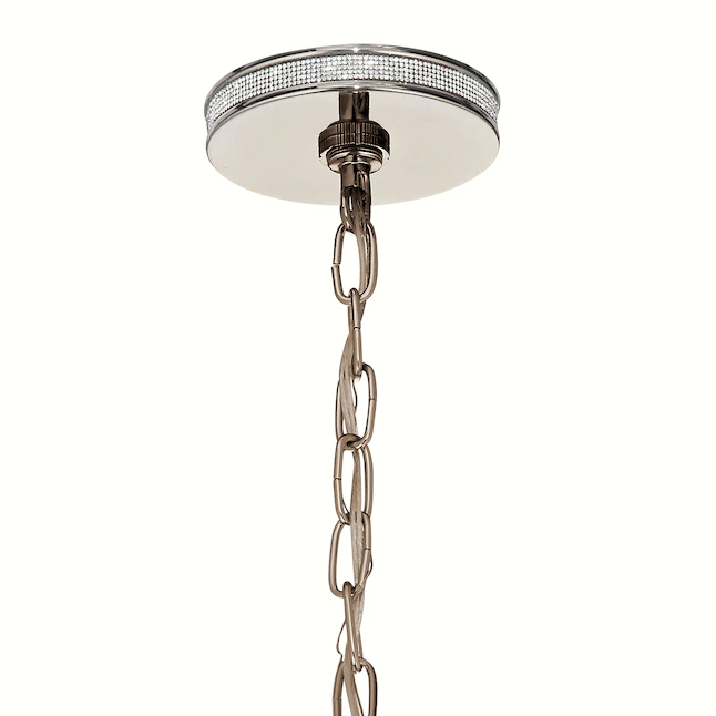 Kichler 34835 Angelica 3-Light Polished Nickel Modern/Contemporary Clear Glass Globe Pendant Light