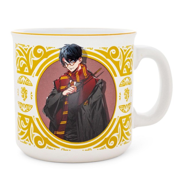 Silver Buffalo Harry Potter Anime Style Ceramic Camper Mug Holds 20 Ounces