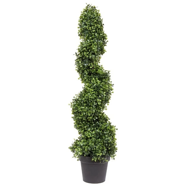 Vickerman Artificial Boxwood Spiral In Pot Uv