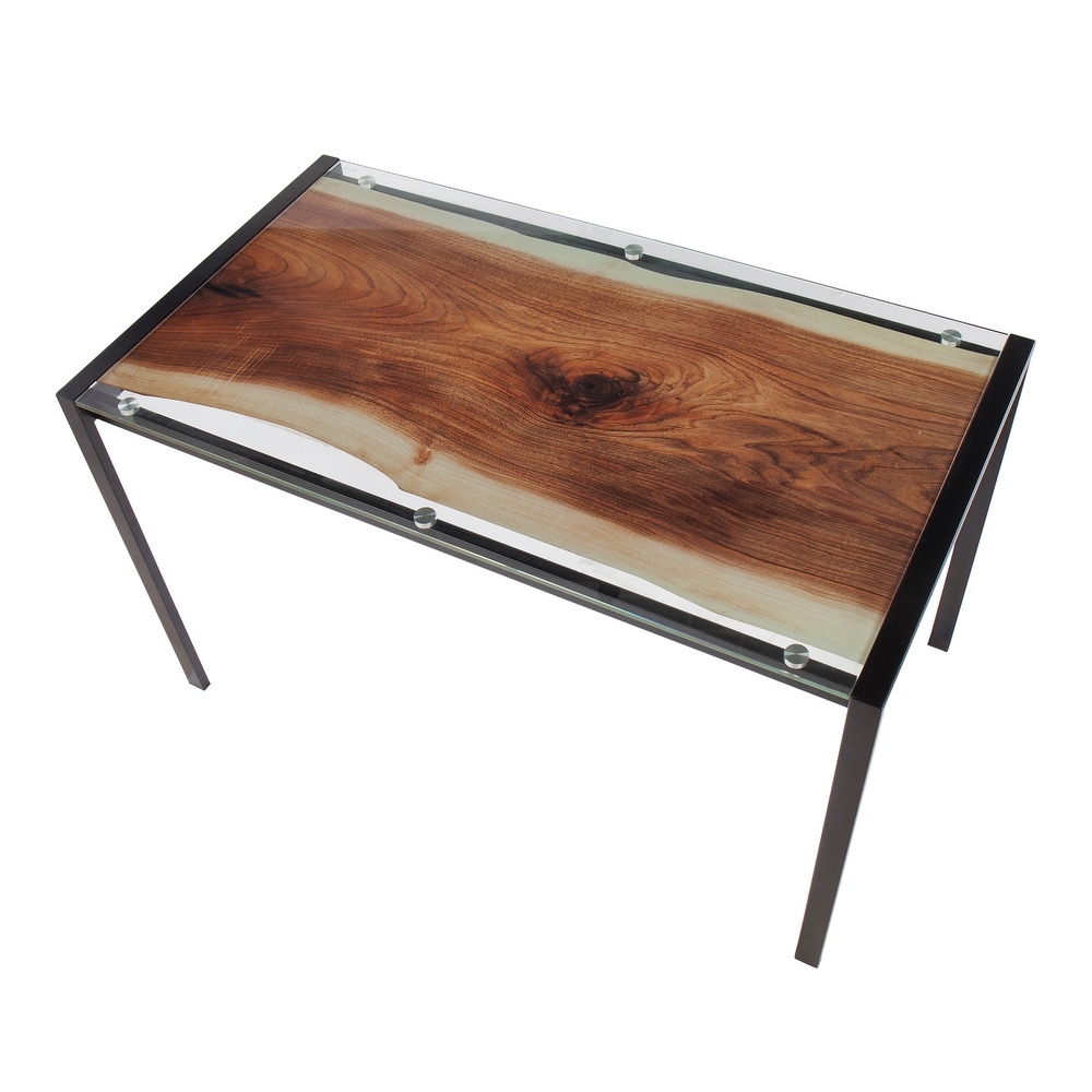 Carbon Loft Yadriel Live Edge Print Dining Table