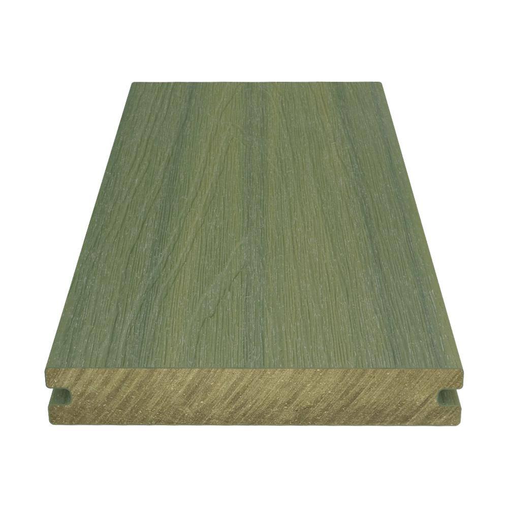 NewTechWood 1 in. x 6 in. x 8 ft. Floridian Orange Solid with Groove Composite Decking Board UltraShield Natural Magellan US01-8-OR