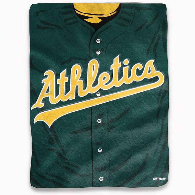 The Northwest Oakland Athletics 50'' x 60'' Jersey Silk Touch Throw Plush Blanket