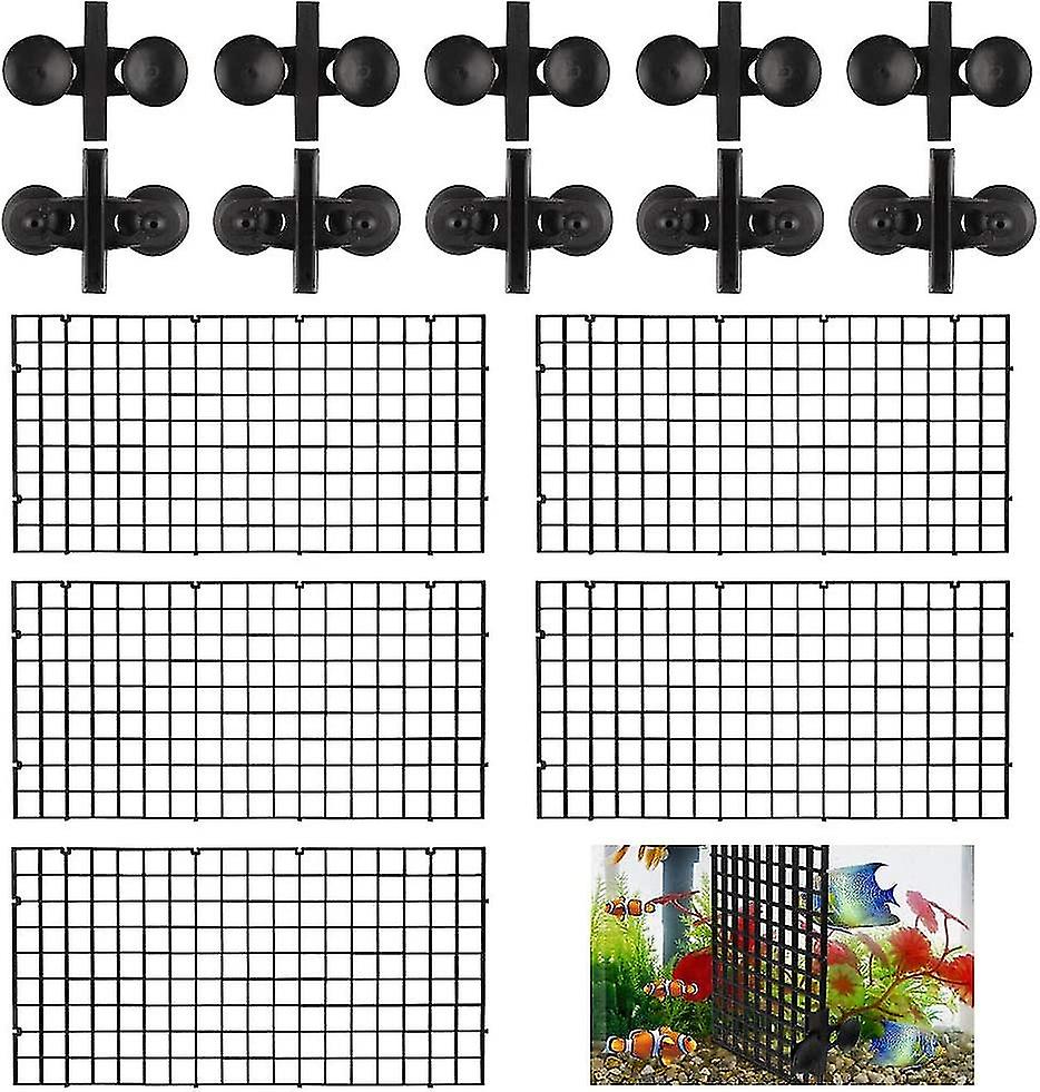 Pieces Aquarium Divider With 10 Pieces Aquarium Divider Suction Cup Aquarium Tank Grid Separation Boardblack