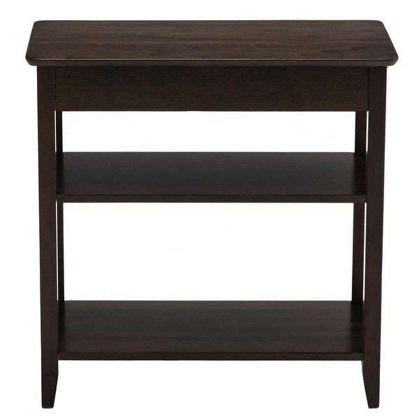 Connexion Decor Verenney End Table With Drawer， Dark Walnut