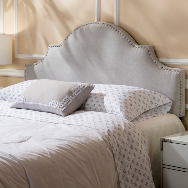 Bianca Adjustable Full/Queen Studded Fabric Headboard by Christopher Knight Home - - 12184191