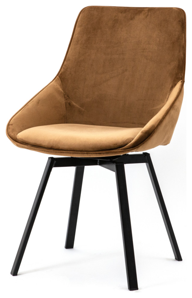 Brown Velvet Dining Chairs (2)  By Boo Beau   Midcentury   Dining Chairs   by Oroa   Distinctive Furniture  Houzz