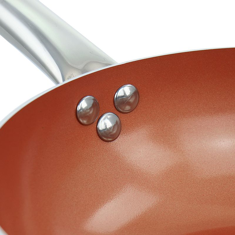 Gibson Home 3.5 Quart Aluminum Nonstick Saute Pan in Copper