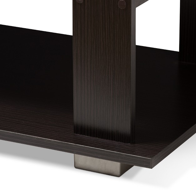 Joliette Modern And Contemporary Finished Coffee Table Dark Brown Baxton Studio