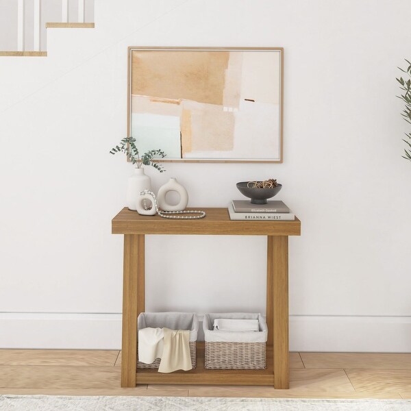 Plank and Beam Classic Console Table with Shelf - 36 inches - 36