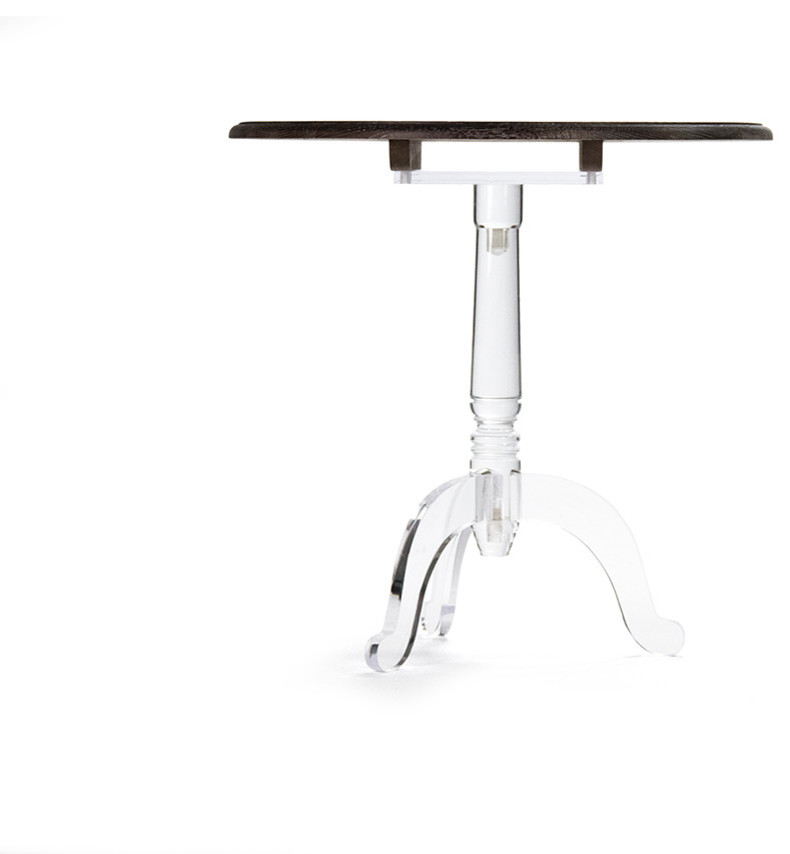 Acrylic Table  Characoal Brown/Clear   Contemporary   Side Tables And End Tables   by Hudson Home Decor  Houzz