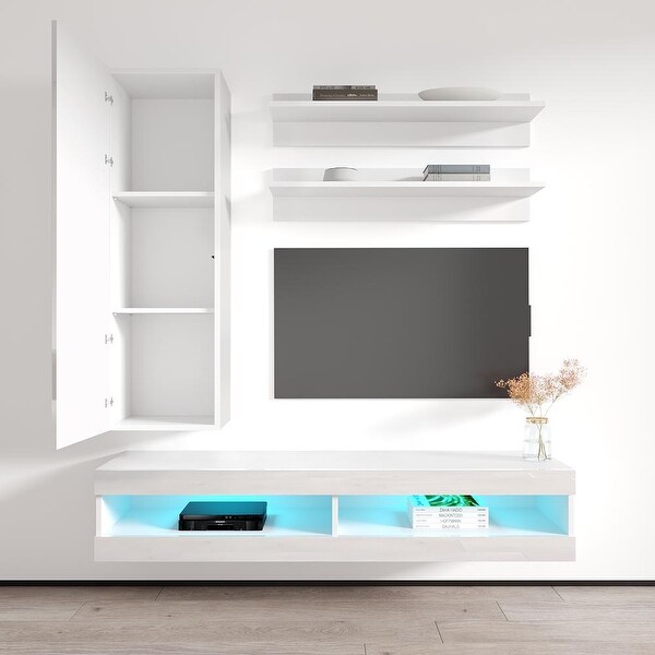 Fly H1 34TV Wall Mounted Floating Modern Entertainment Center