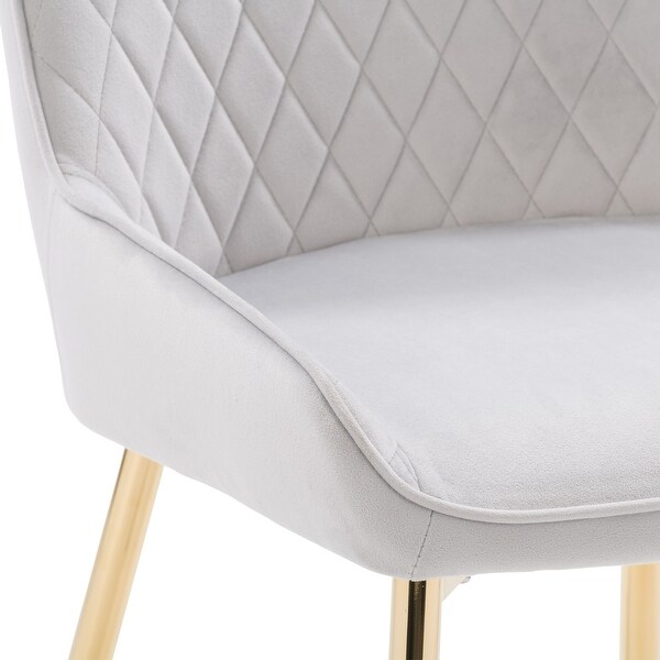 CorLiving Nash Velvet Diamond Tufted Side Chair