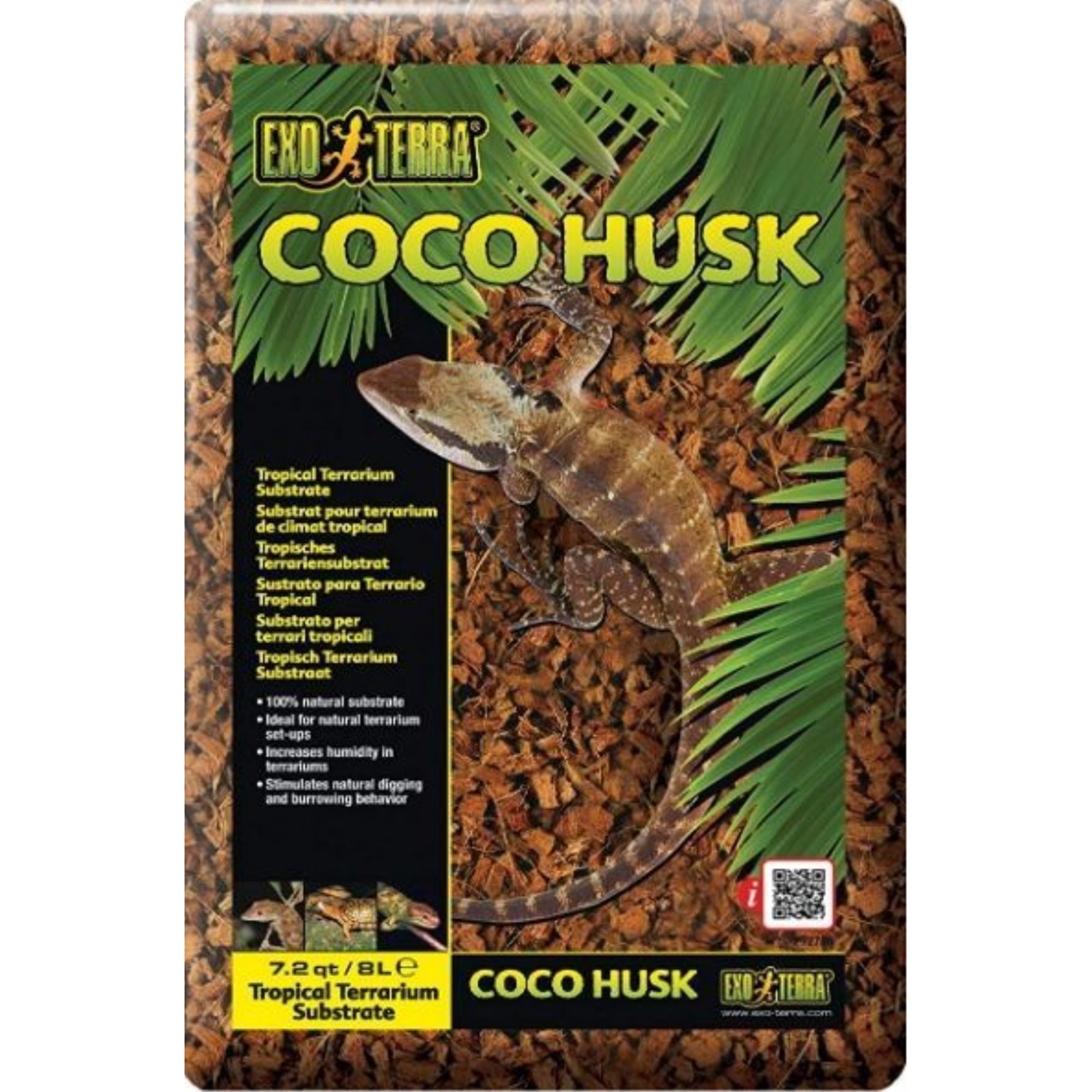 Exo Terra Coco Husk Loose Tropical Terrarium Reptile Substrate 7.2 qt