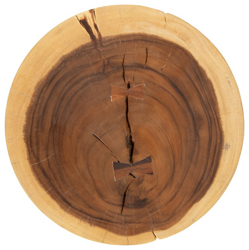 Hourglass Side Table  Chamcha Wood   Rustic   Side Tables And End Tables   by Phillips Collection  Houzz