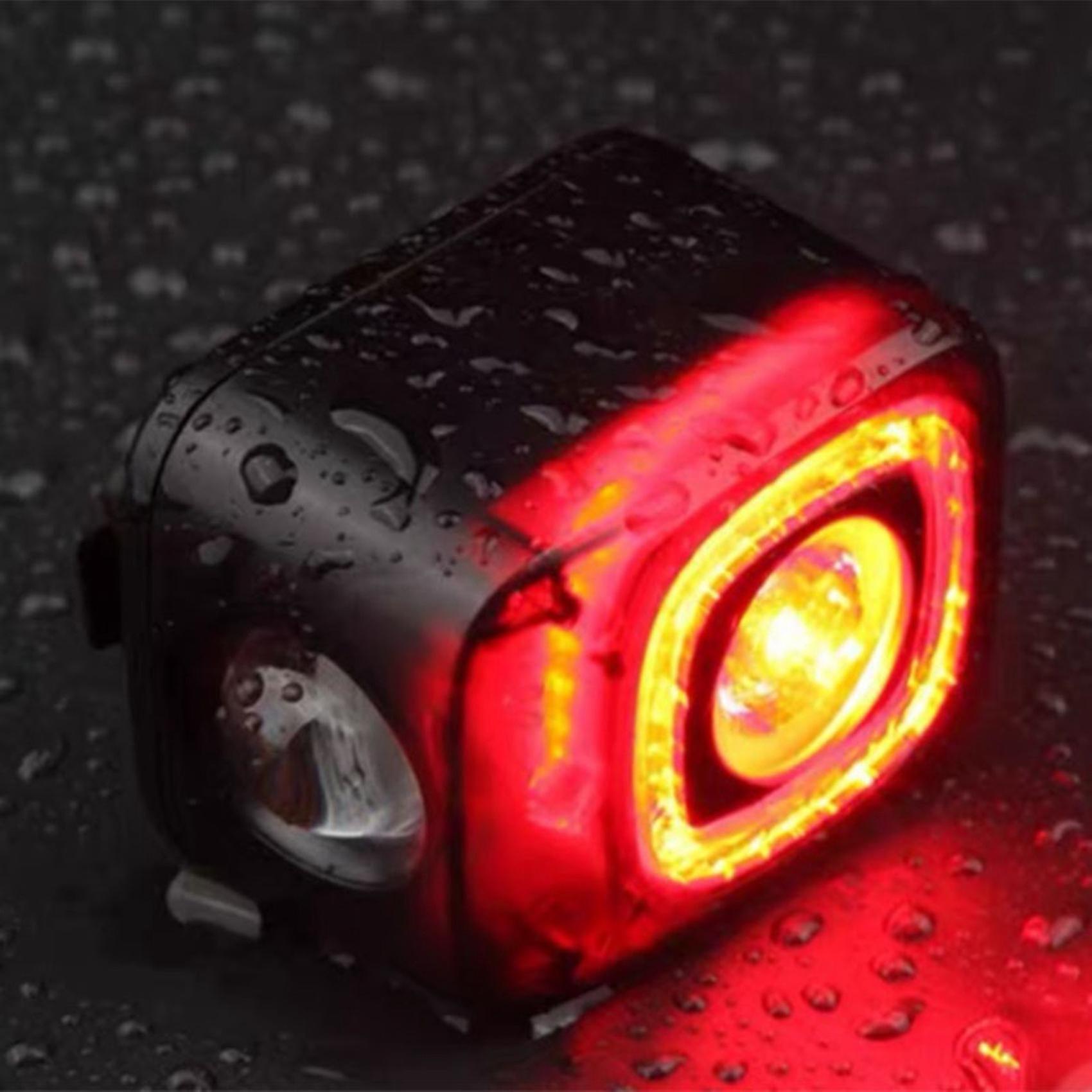 2x Bicycle Intelligent Automatic Brake Sensor Light Bicycle Tail Light Bicycle Tail Light Seemee 2