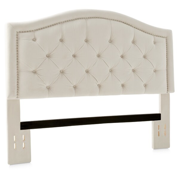 Abbyson Hillsdale Tufted Velvet Nailhead-trim Headboard - - 9834037