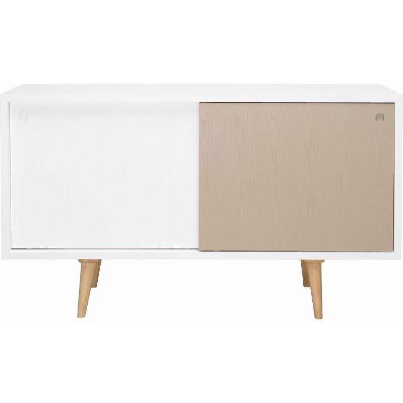 Locke Sideboard Buffet White & Taupe Grey