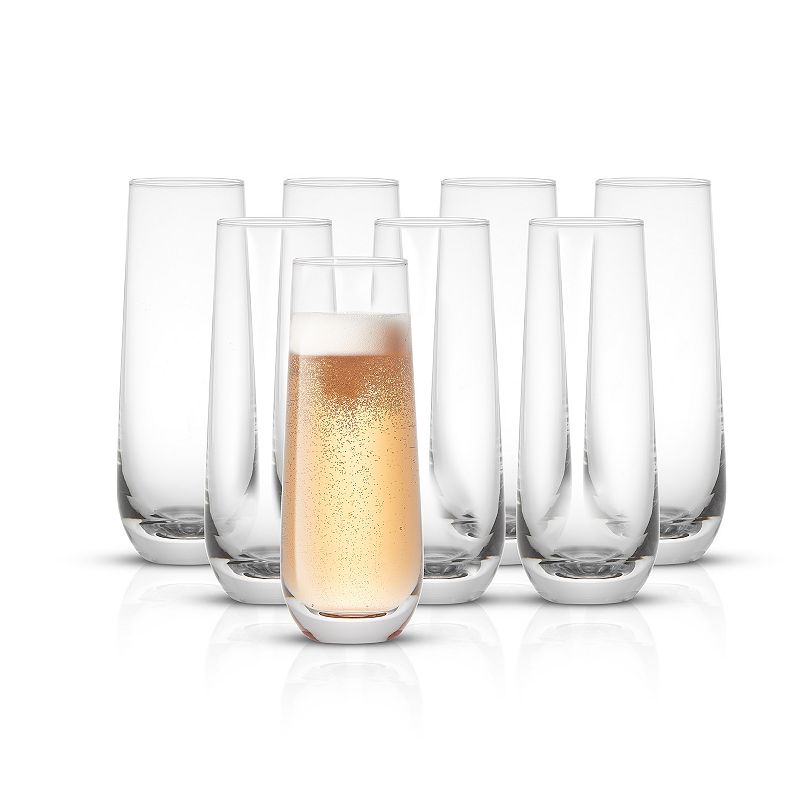 JoyJolt Milo 16-pc. Crystal Stemless Champagne Flute Glass Set