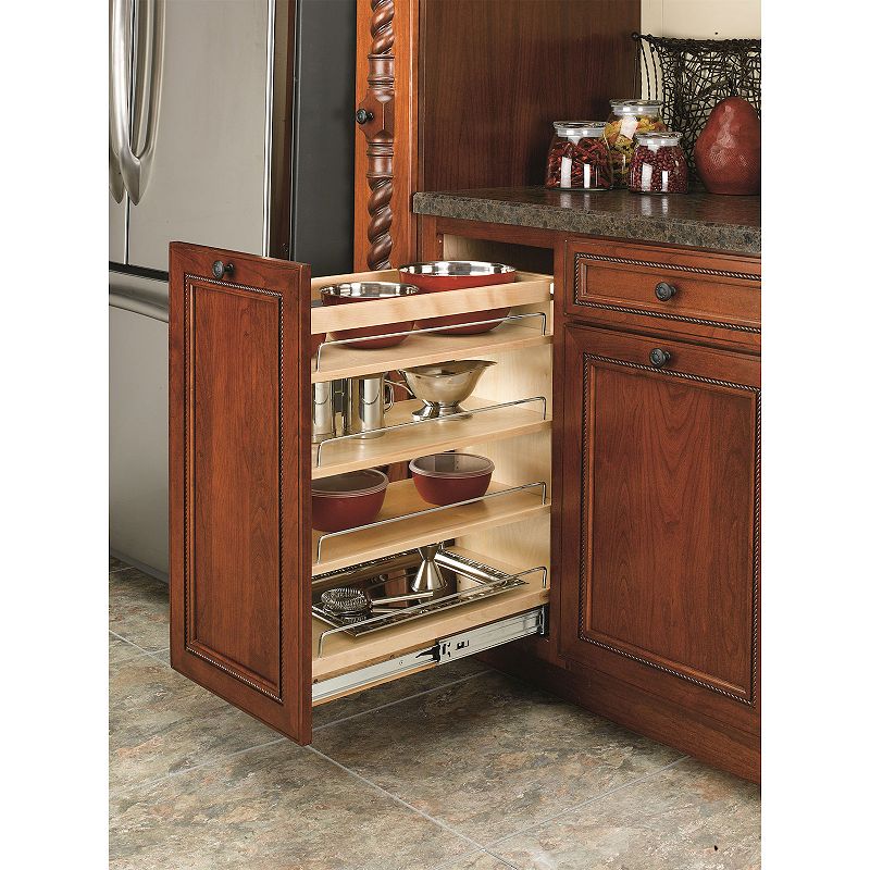 Rev-A-Shelf 11 Pull Out Kitchen Cabinet Organizer Pantry Spice Rack， 448-BC-11C