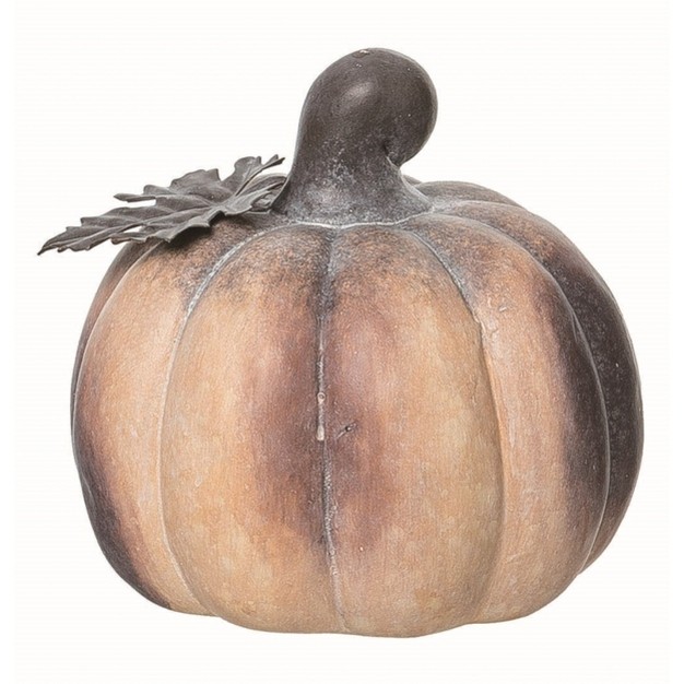 Transpac Ceramic Multicolored Harvest Small Matte Pumpkin