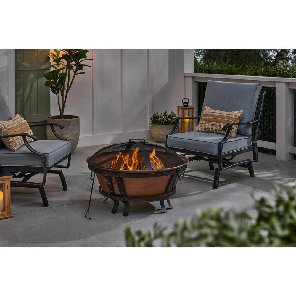 Hampton Bay 34 in. Whitlock Cast Iron Fire Pit FT-116