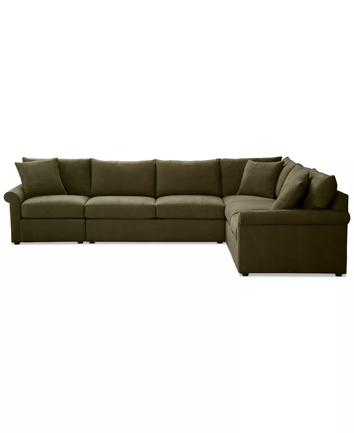 Furniture Wrenley 137 5-Pc. Fabric L-Shape Modular Sectional Sofa