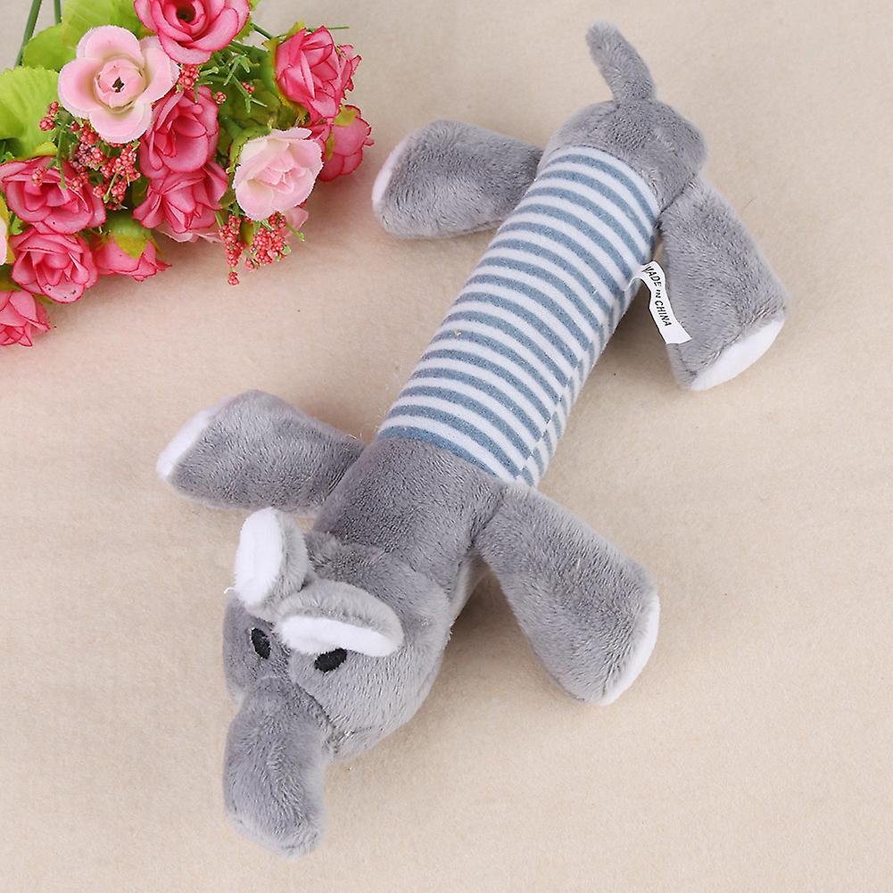 3 Different Animal Shape Types Pet Toy Puppy Chew Squeaky Plush Sound For Gift Elephant