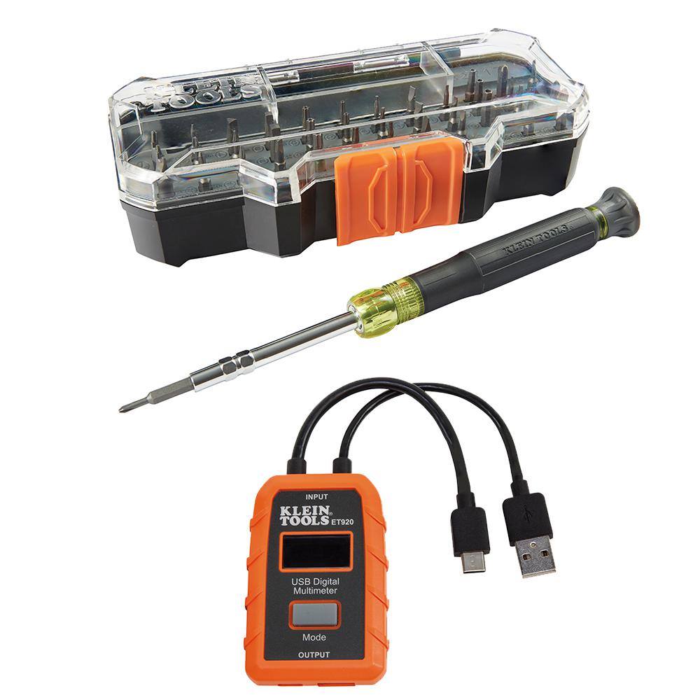 Klein Tools All-in-1 Precision Screwdriver and USB Digital Meter Tool Set M2O41644KIT