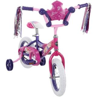 Huffy 12 in. Disney Princess Hot PinkIndigo Girls' Bike with Bubble-Maker 22450