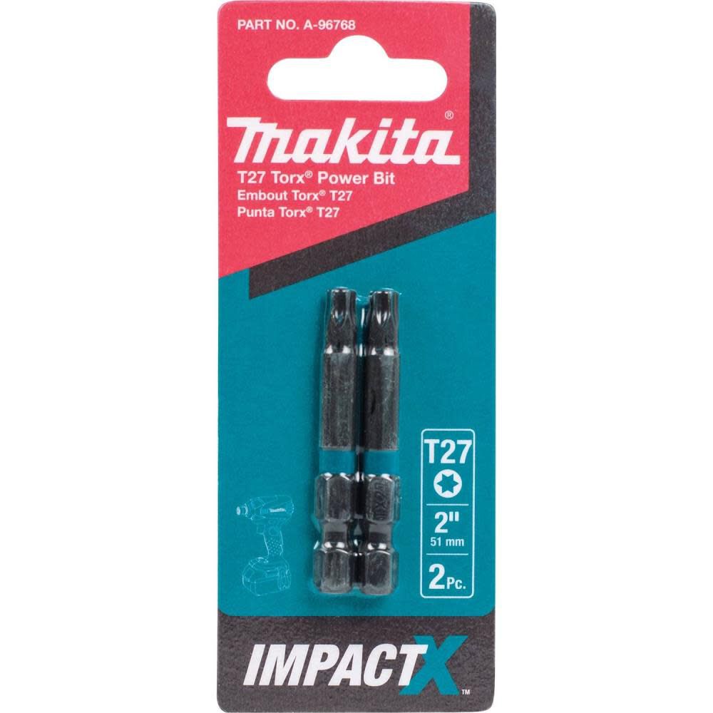 Makita Impact X T27 Torx 2 Power Bit 2/pk A-96768 from Makita