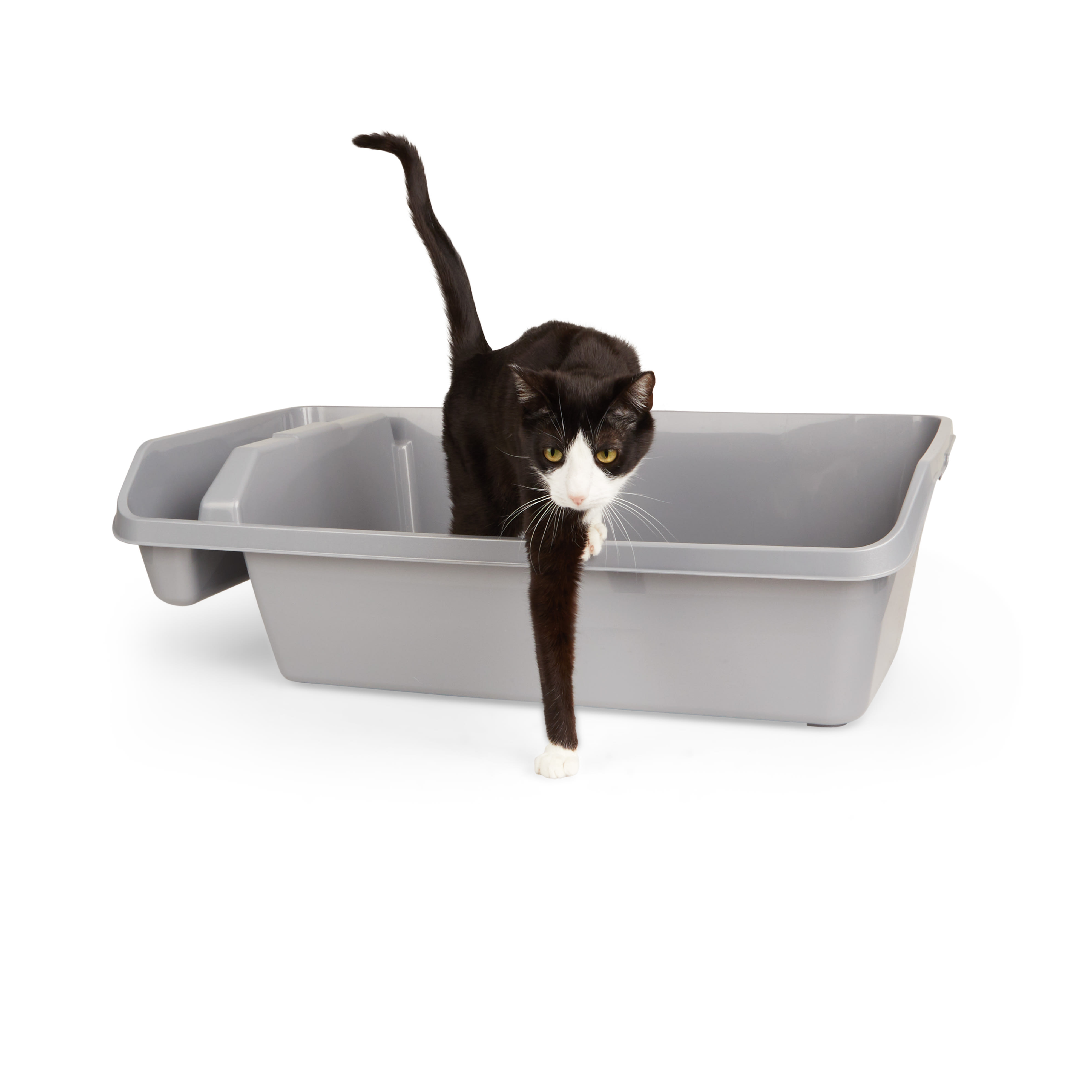 SO PHRESH Grey King-Size Compartment Cat Litter Pan