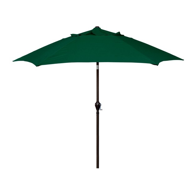 9 x27 X 9 x27 Aluminum Market Patio Umbrella With Crank Lift And Push Button Tilt Hunter Green Astella