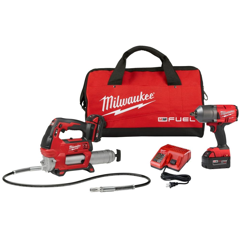 Milwaukee M18 FUEL HTIW with Grease Gun Kit 2767-22GG from Milwaukee