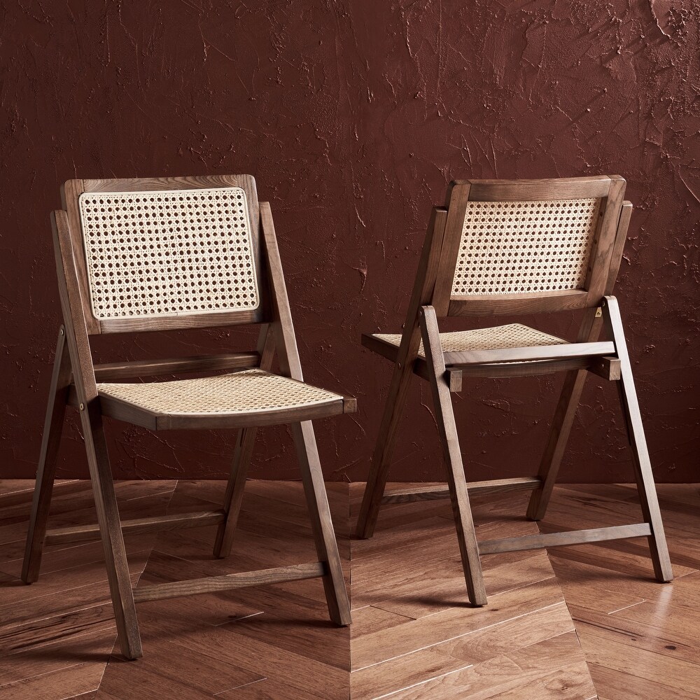 SAFAVIEH Couture Desiree Cane Folding Dining Chair (Set of 2)   18 in. W x 23 in. D x 33 in. H