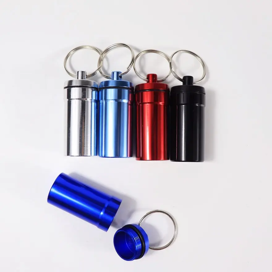 EDC Waterproof Tank Medicine Pill Bottles Mini Portable Outdoor Survival Box for Camping Hiking