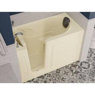 Universal Tubs Safe Premier 60 in. x 30 in. Left Drain Walk-In Non-Whirlpool Bathtub in Biscuit HD3060WILBS-CP