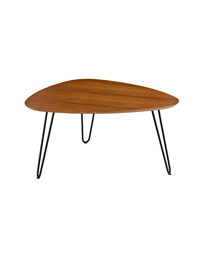 Walker Edison 32 Mid-Century Hairpin Leg Wood Coffee Table - Walnut