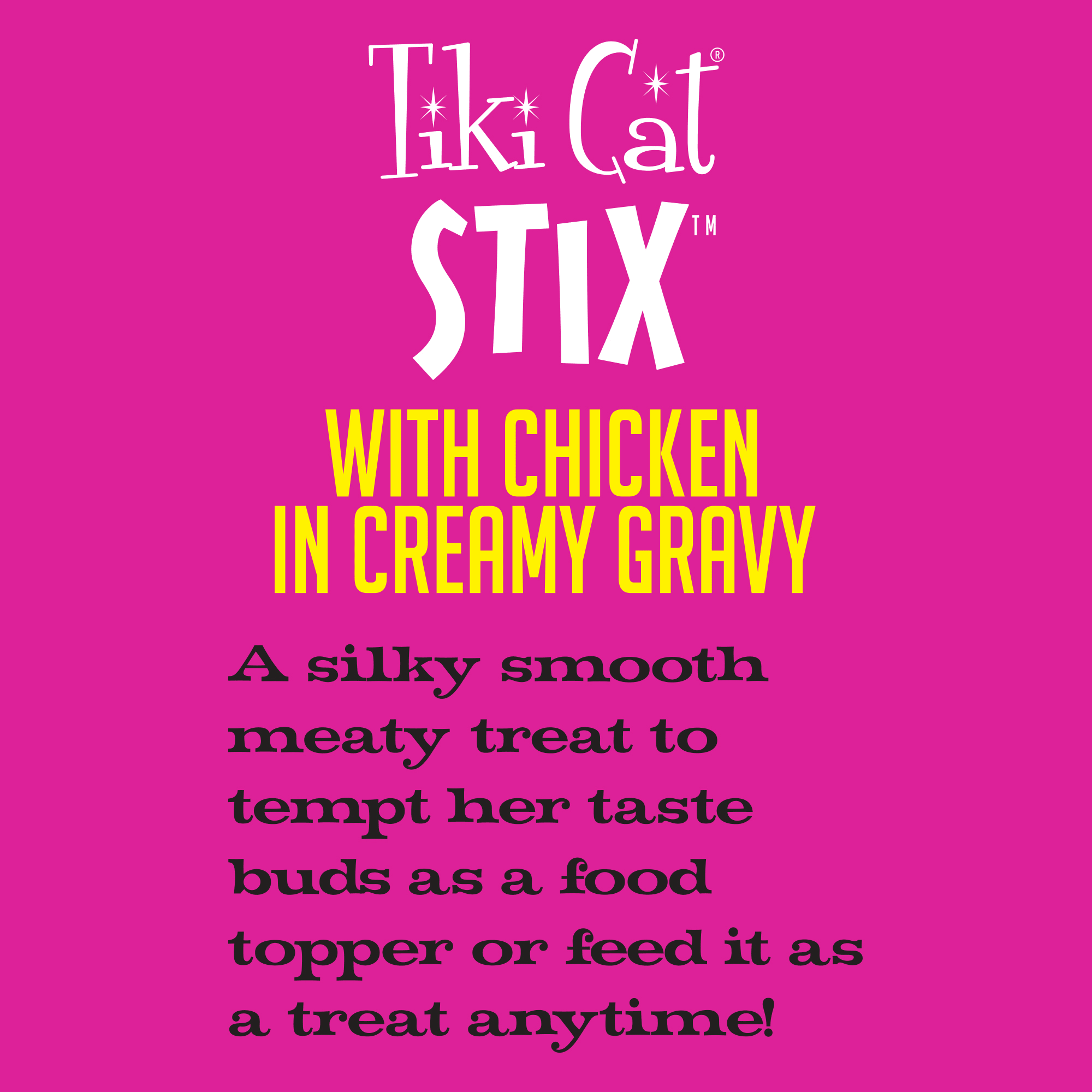 Tiki Cat Stix Chicken Mousse Treats， 0.5 oz.， Count of 12