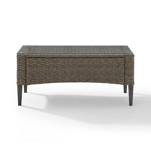 Rockport Brown Outdoor Wicker Coffee Table