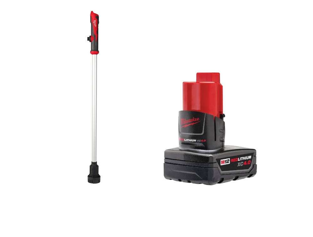 MW M12 Stick Transfer Pump with M12 REDLITHIUM XC 4.0Ah Extended Capacity Battery Pack Bundle 2579-20-48-11-2440 from MW