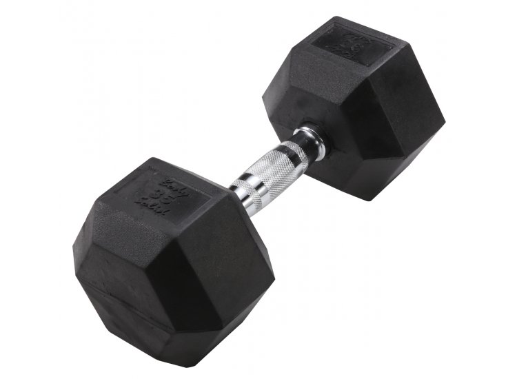 Body-Solid 35 lb Rubber Hex Dumbbell (Each)