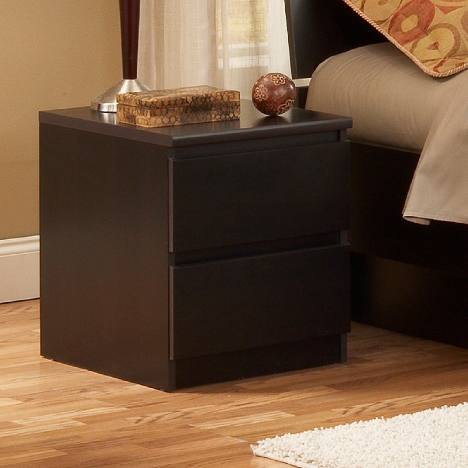 Tvilum Laguna Collection 2-Drawer Nightstand, Truffle