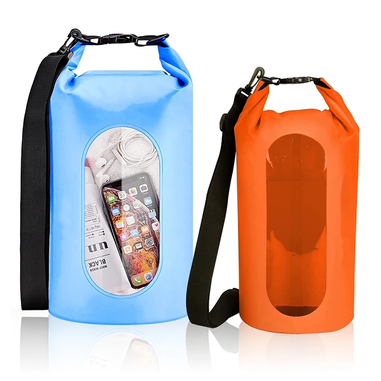 Window Desgin 2L 10L 15L 20L 30L Custom Logo 500D PVC Sack Camping Hiking Boating Backpack Water Sport Waterproof Dry Bag