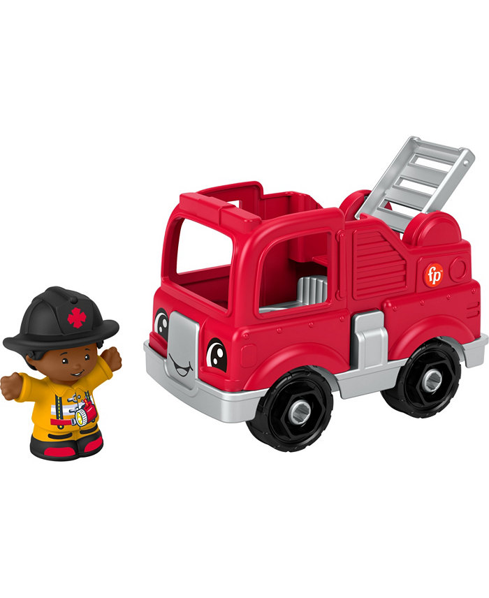 Fisher Price Little People Toy Firetruck and Firefighter Figure Set for Toddlers  2 Pieces