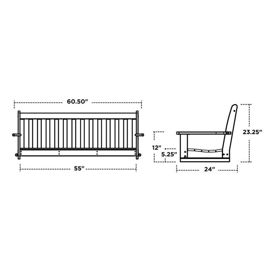 POLYWOOD Vineyard 60-Inch Porch Swing