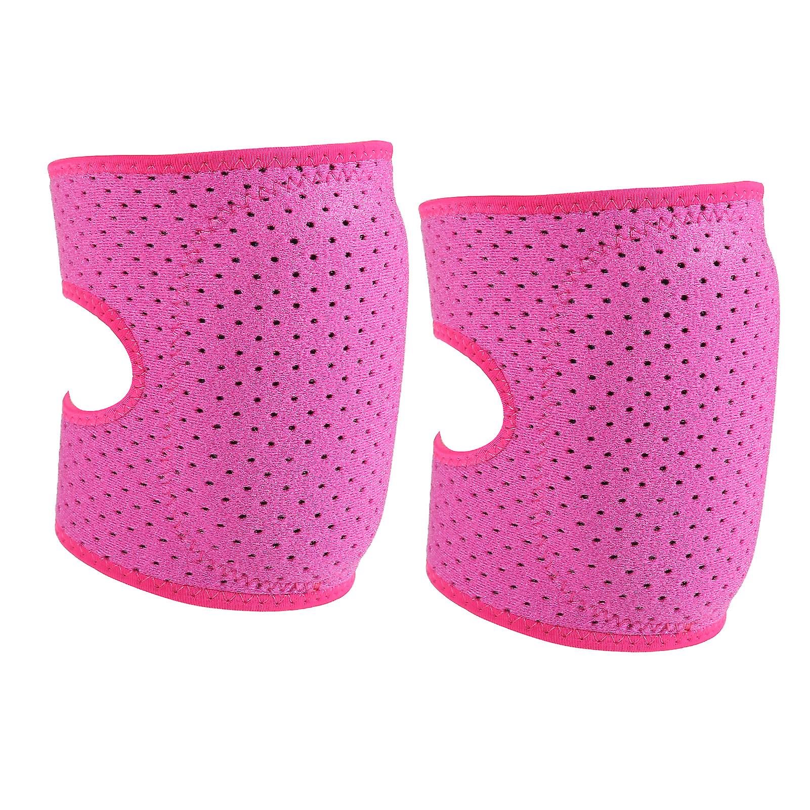 1 Pair Breathable Knee Pads Skid Resistance Sports Knee Pads Elbow Leg Protectors For Kidsrose Red