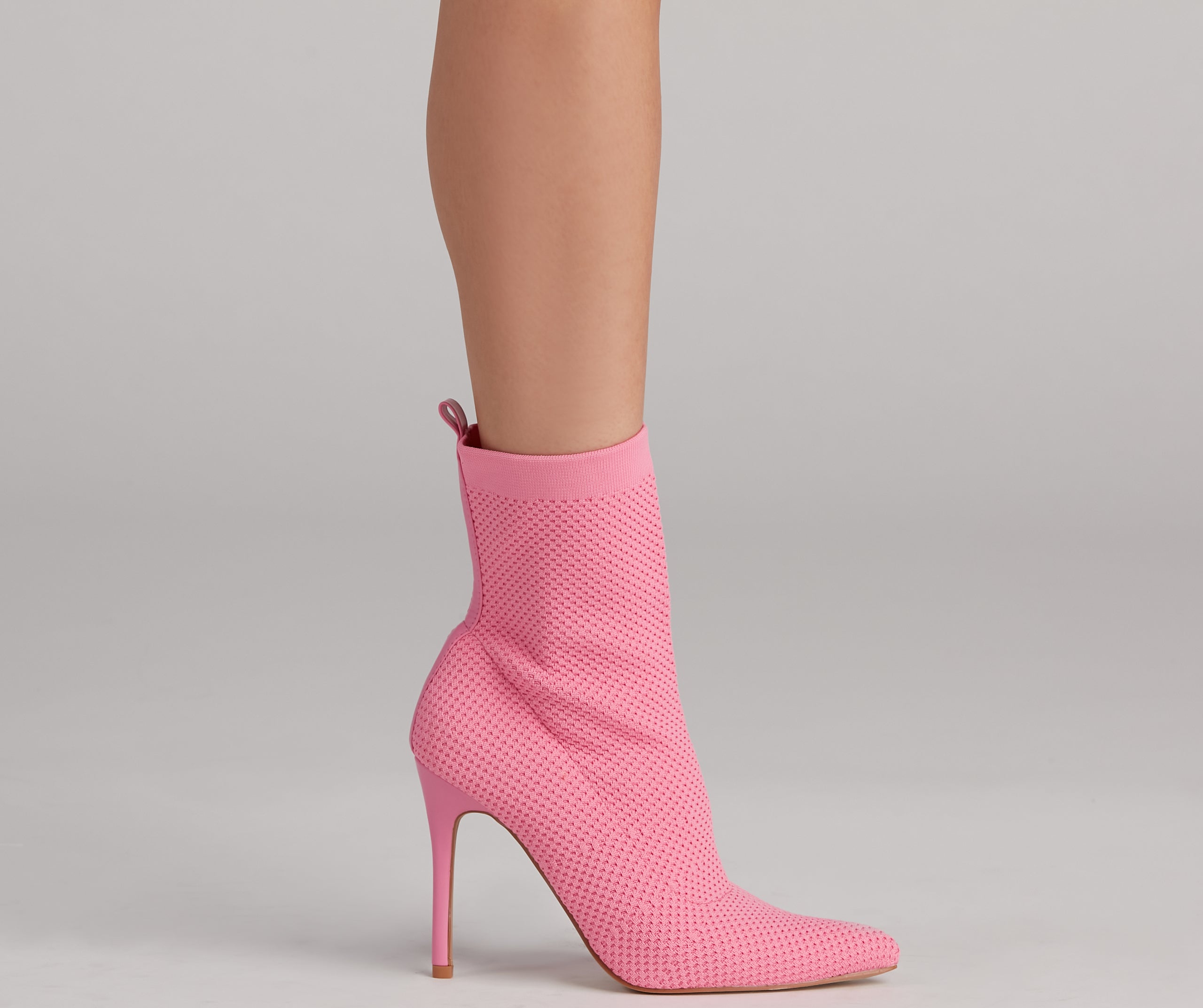 Major Strut Knit Stiletto Booties