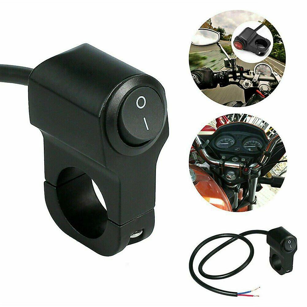 Motorcycle Alloy Handlebar Headlight Fog Spot Light On/off Kit Switch Motorbike