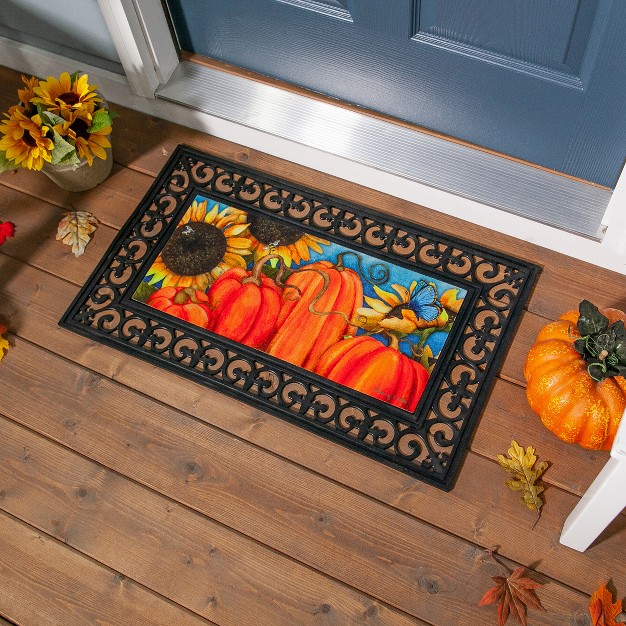 Evergreen Pumpkin Sassafras Switch Puzzle Mat 11 5 X 10 Inches Indoor And Outdoor Decor