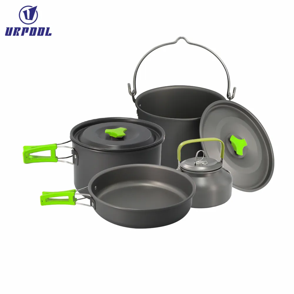 7 8 People Camping Cookware Mess Kit Outdoor Pot Set Picnic Supplies Pot Utensils Outdoor cookware Set Camping Hiking Utensils